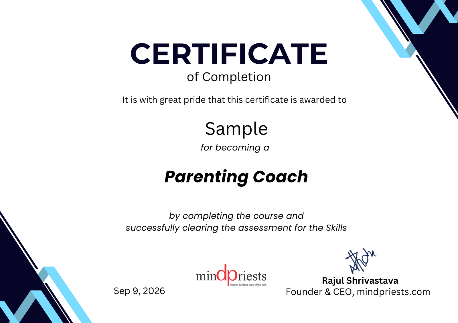 Mindpriests certification 3