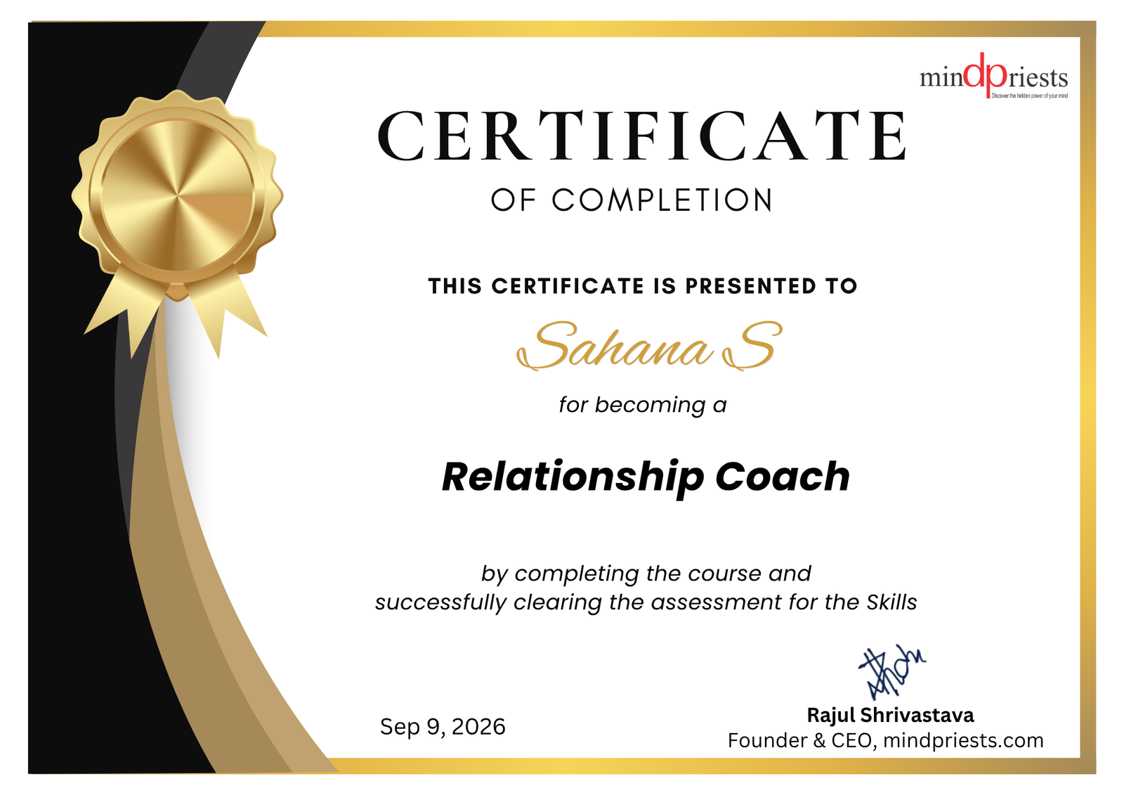 Mindpriests certification 5
